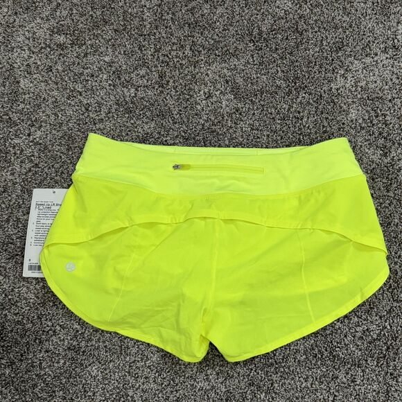 Lululemon Speed Up LR 2.5” Yellow Highlighter Neon Shorts Size 8 NWT - Picture 5 of 10